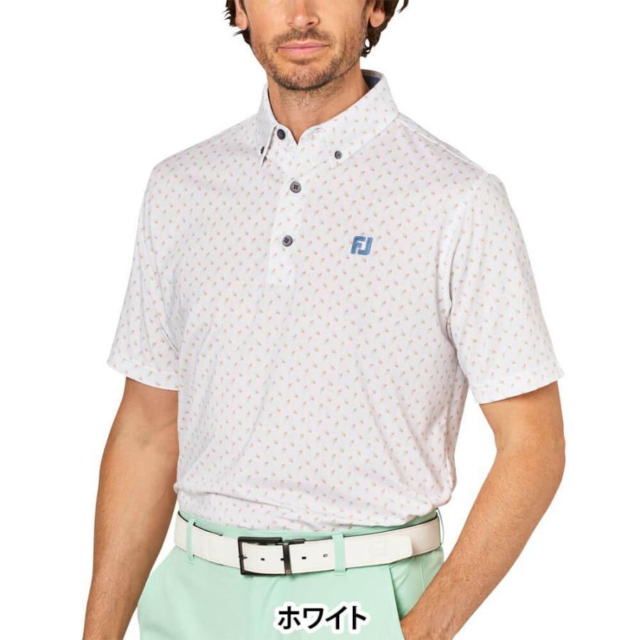 FootJoy（フットジョイ） 送料無料 メンズ つぼみ柄 半袖 ボタンダウン