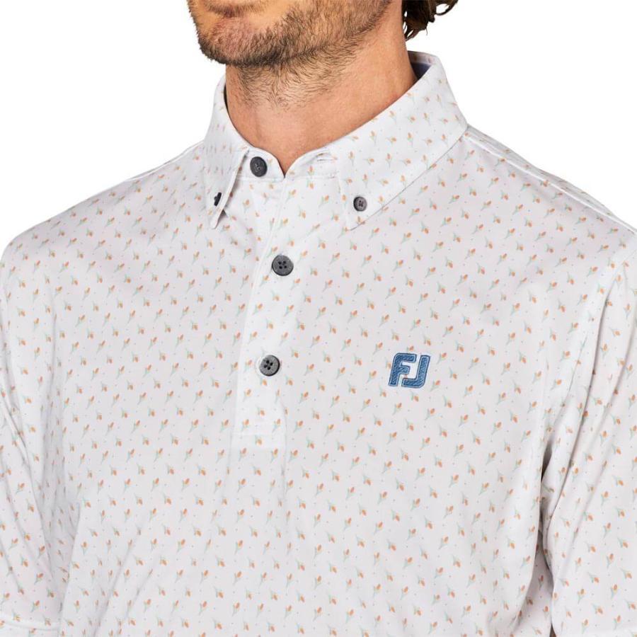 FootJoy（フットジョイ） 送料無料 メンズ つぼみ柄 半袖 ボタンダウン