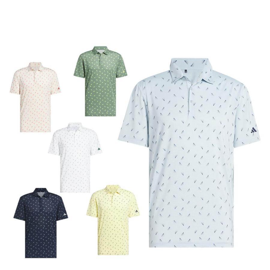 adidas（アディダス） 送料無料 メンズ メッシュ総柄 半袖 ポロシャツ