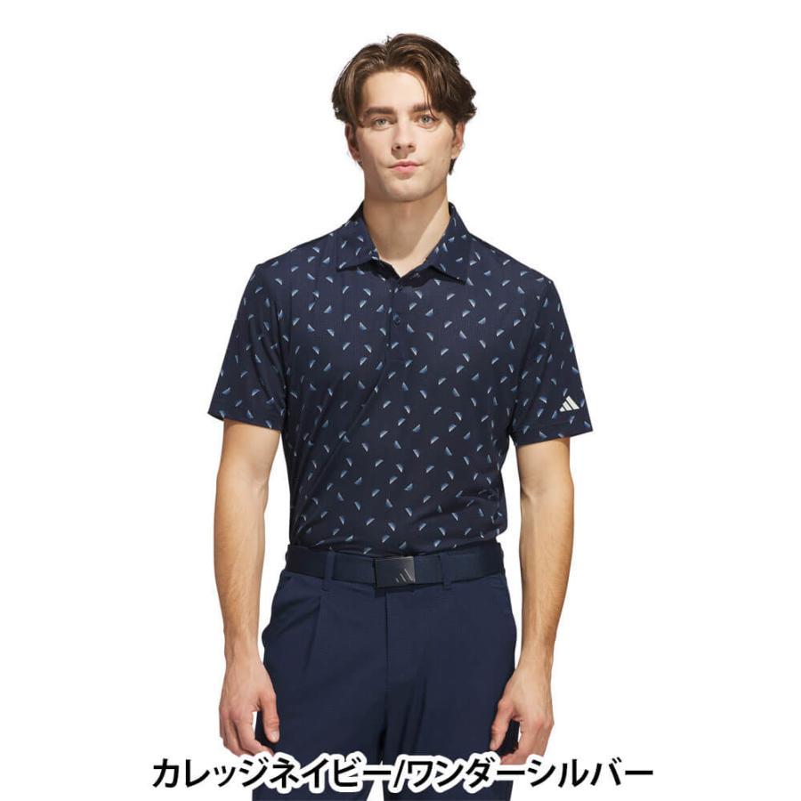 adidas（アディダス） 送料無料 メンズ メッシュ総柄 半袖 ポロシャツ