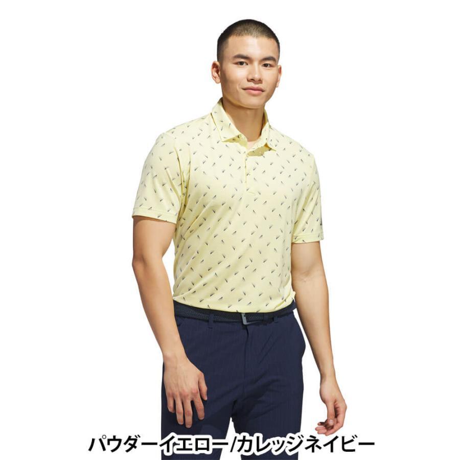 4万1800円　1piu1uguale3 GOLF 総柄 半袖ポロシャツ AKM adidas（アディダス） 送料無料 メンズ メッシュ総柄 半袖 ポロシャツ