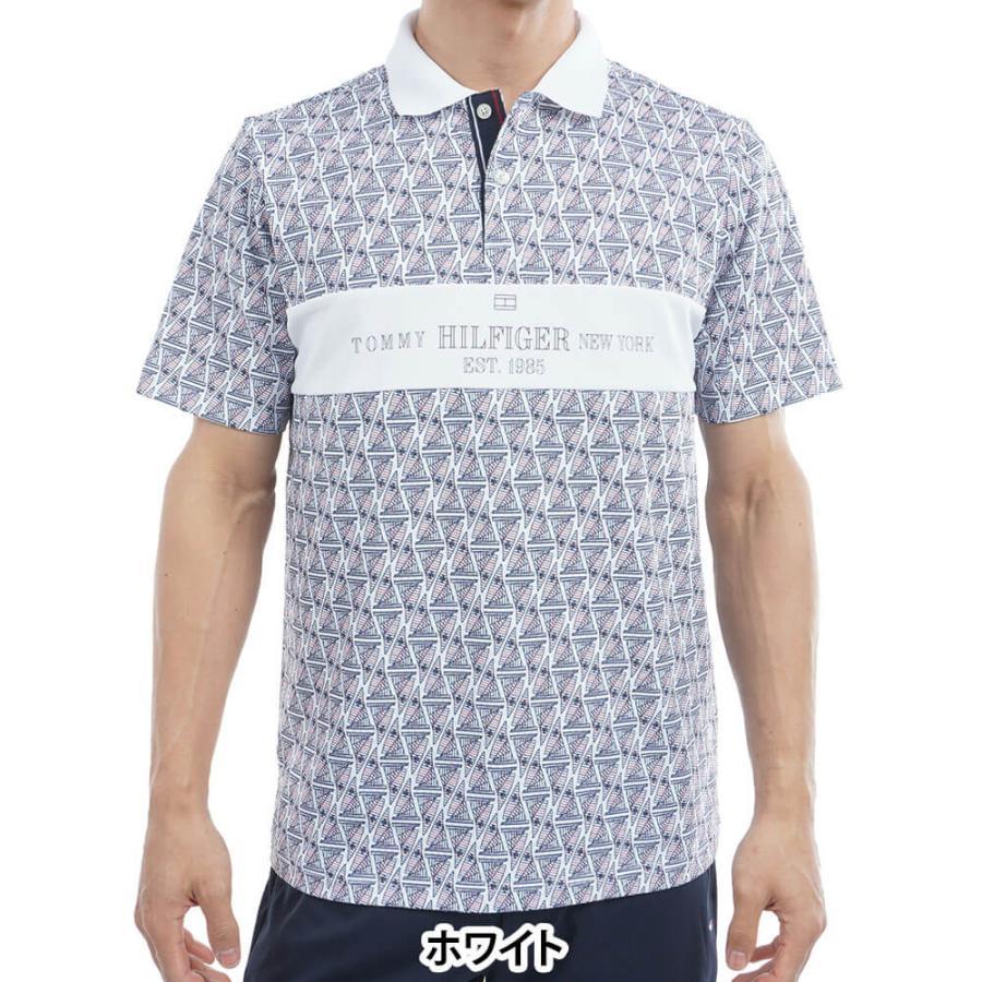 ゴルフウェア　トミー ヒルフィガー ゴルフ メンズ ヨットプリント 半袖 ポロシャツ THMA519 [2025年春夏モデル] TOMMY HILFIGER（トミー・ヒルフィガー） 送料無料 トミー
