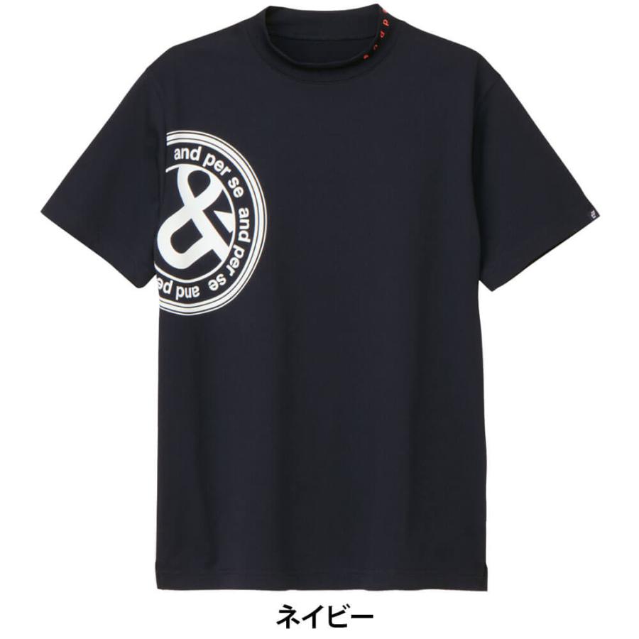 and per se メッシュ 半袖 モックネック シャツ 2026年モデル and per se（アンパスィ） 送料無料 メンズ メッシュ 半袖 モック