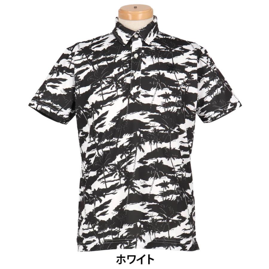 FILA（フィラ） メンズ カモフラージュ柄 半袖 ボタンダウン