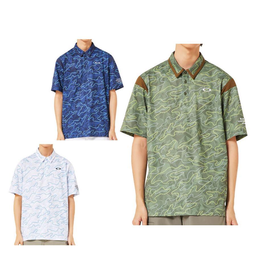 ゴルフウェア　オークリー メンズ カモフラージュ柄 メッシュ切替 半袖 ポロシャツ FOA407602 ゴルフウェア [2025年春夏モデル] OAKLEY（オークリー） 送料無料 メンズ カモフラージュ柄 メッシュ切替