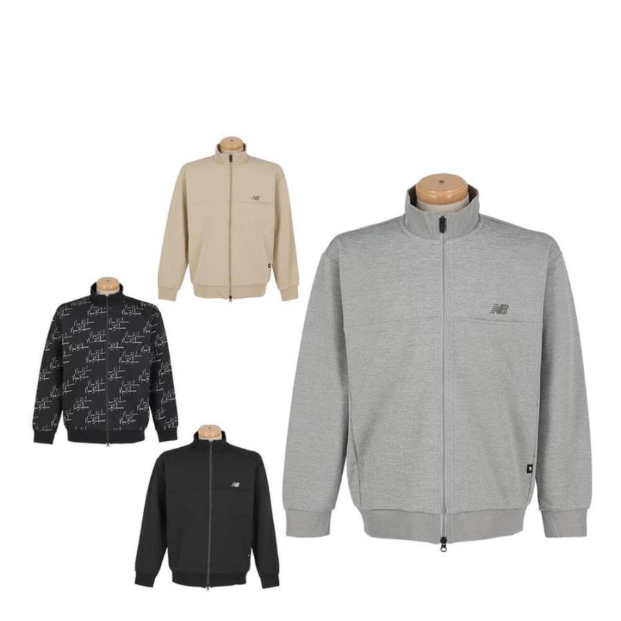 ゴルフウェア　ニューバランス メンズ ロゴプリント ダンボール 長袖 フルジップ ブルゾン 012-5262002 [2025年秋冬モデル] New Balance（ニューバランス） 送料無料 メンズ ロゴプリント