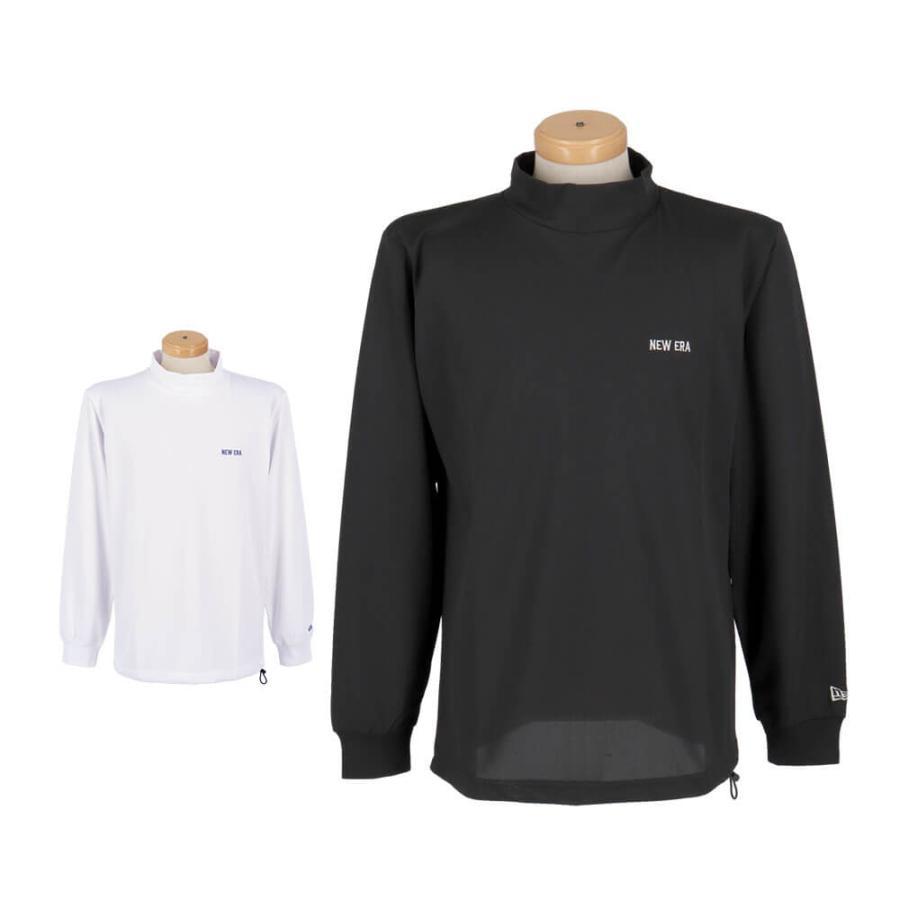 ゴルフウェア　ニューエラ　メンズ 鹿の子 バックプリント 長袖 ハイネックシャツ [2025年秋冬モデル] NEW ERA（ニューエラ） 送料無料 メンズ 鹿の子 バックプリント 長袖