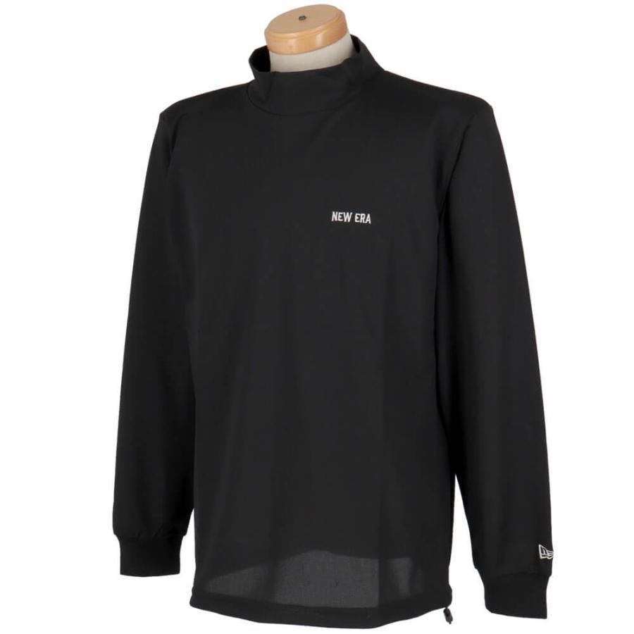 美品 ✨️ NEW ERA ストレッチ鹿の子ゴルフウェア バックプリント L 黒 NEW ERA（ニューエラ） 送料無料 メンズ 鹿の子 バックプリント 長袖
