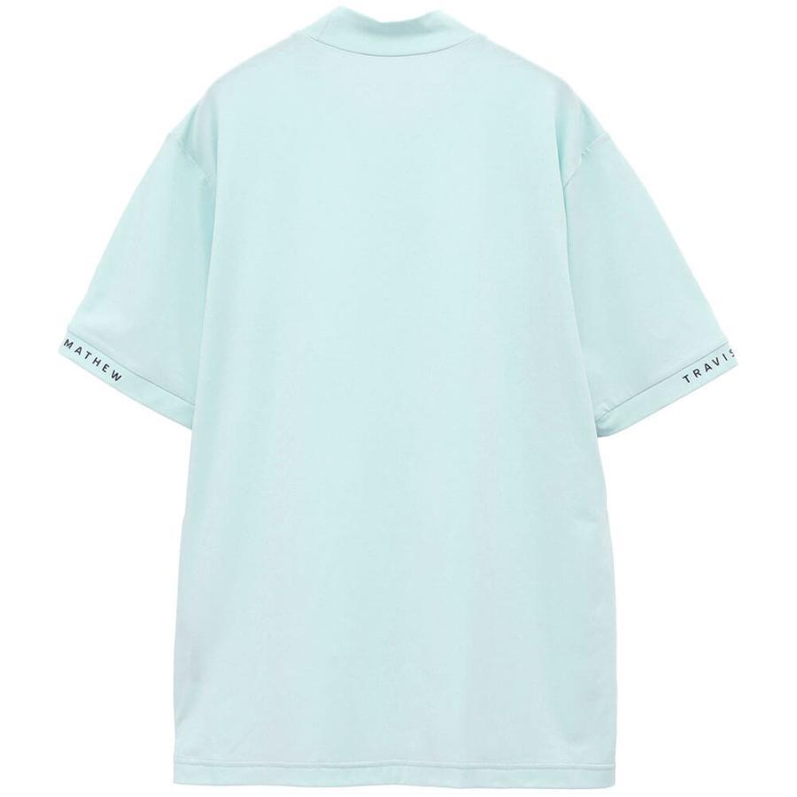 【新品】キャロウェイ　パラダイム　モックネック　ブルー系　Mサイズ TRAVISMATHEW 送料無料 トラヴィスマシュー メンズ ロゴプリント 半袖