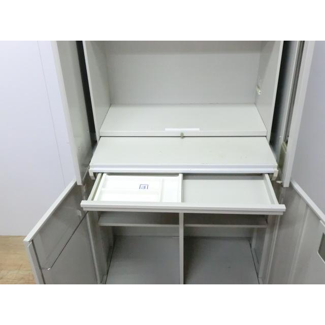 キッチンキャビネット　オカムラ　ニューグレー　幅：900　奥行：450　高さ：1800　カラー：ニューグレー 【レッチェ】