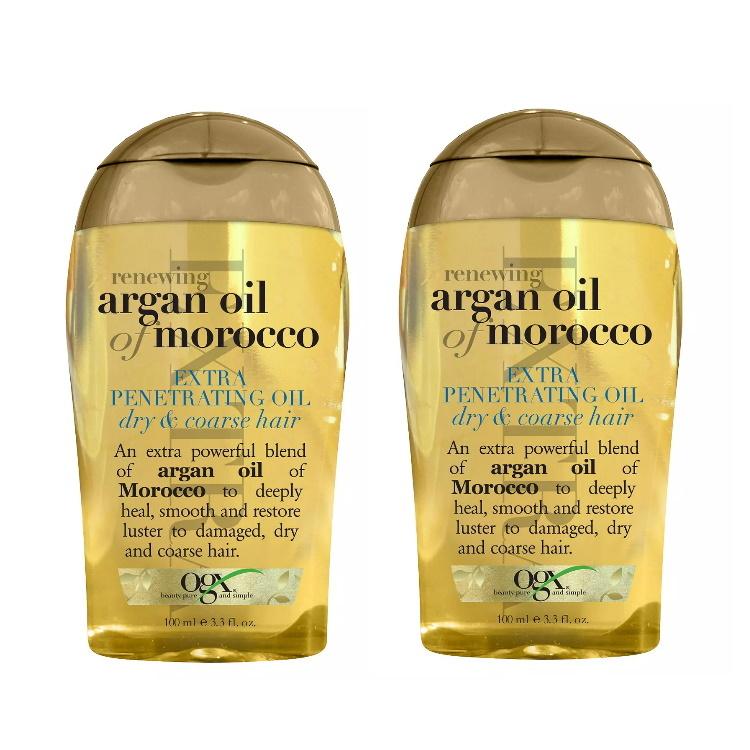 2本セット OGX アルガンオイル of モロッコ ヘアオイル [ALL HAIR TYPES] 100ml Moroccan Penetrating  Oil オーガニクス すべての髪質に wBqr5D1i3g, コスメ、美容、ヘアケア