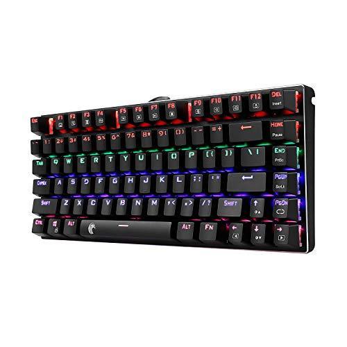 E元素メカニカル式ゲーミングキーボード 茶軸を採用 レインボーledバックライト付き Usb有線81キーアンチゴーストキー 防水機能付きゲーム用キーボ S Arika 通販 Yahoo ショッピング