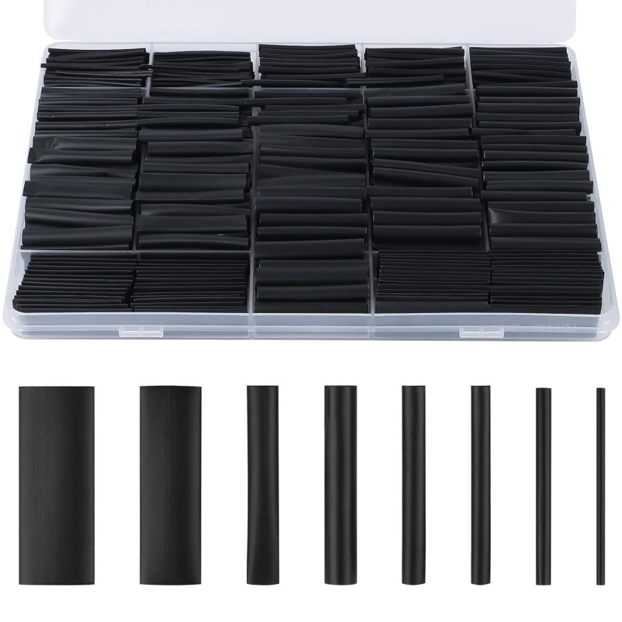 FINGOOO 熱収縮チューブ 650PCSセット・8サイズ 絶縁チューブ 伸縮チューブ ヒシチューブ 防水 高防水性 高絶縁性 高難燃性 の商品画像