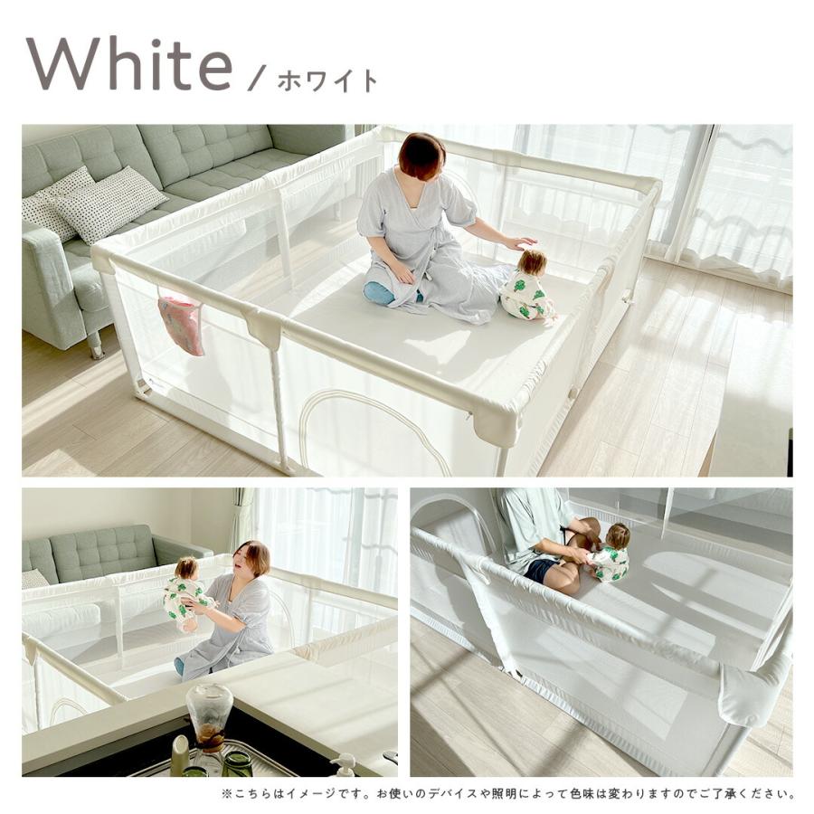 ベビーサークル メッシュ 180×200cm　折りたたみ 持ち運び ハイタイプ プレイヤード ベビールーム キッズスペース ベビーゲート 長方形 正方形 持ち運び popomi |  | 07