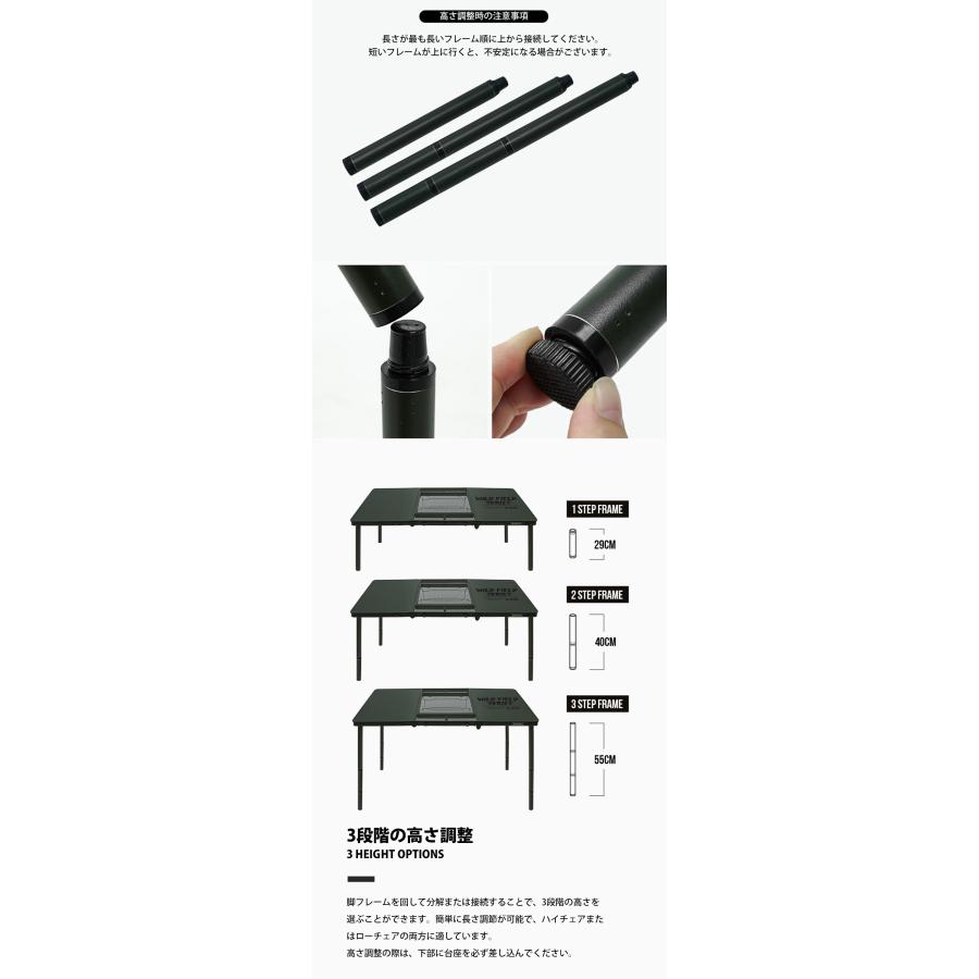 KZM OUTDOOR  アウトドア ワイルドフィールド 3折りたたみBBQテーブル コンパクト 収納袋 オリーブカーキ 便利 イベント 夏 フェス レジャー テーブル k23t3u07 |  | 12