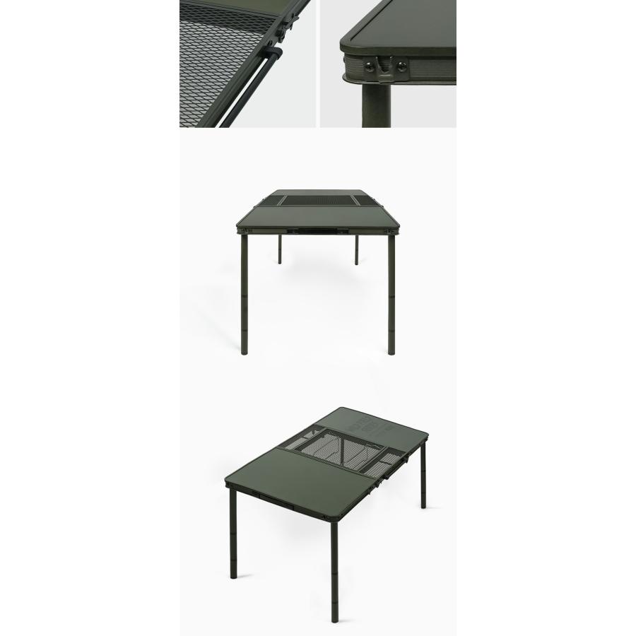 KZM OUTDOOR  アウトドア ワイルドフィールド 3折りたたみBBQテーブル コンパクト 収納袋 オリーブカーキ 便利 イベント 夏 フェス レジャー テーブル k23t3u07 |  | 05