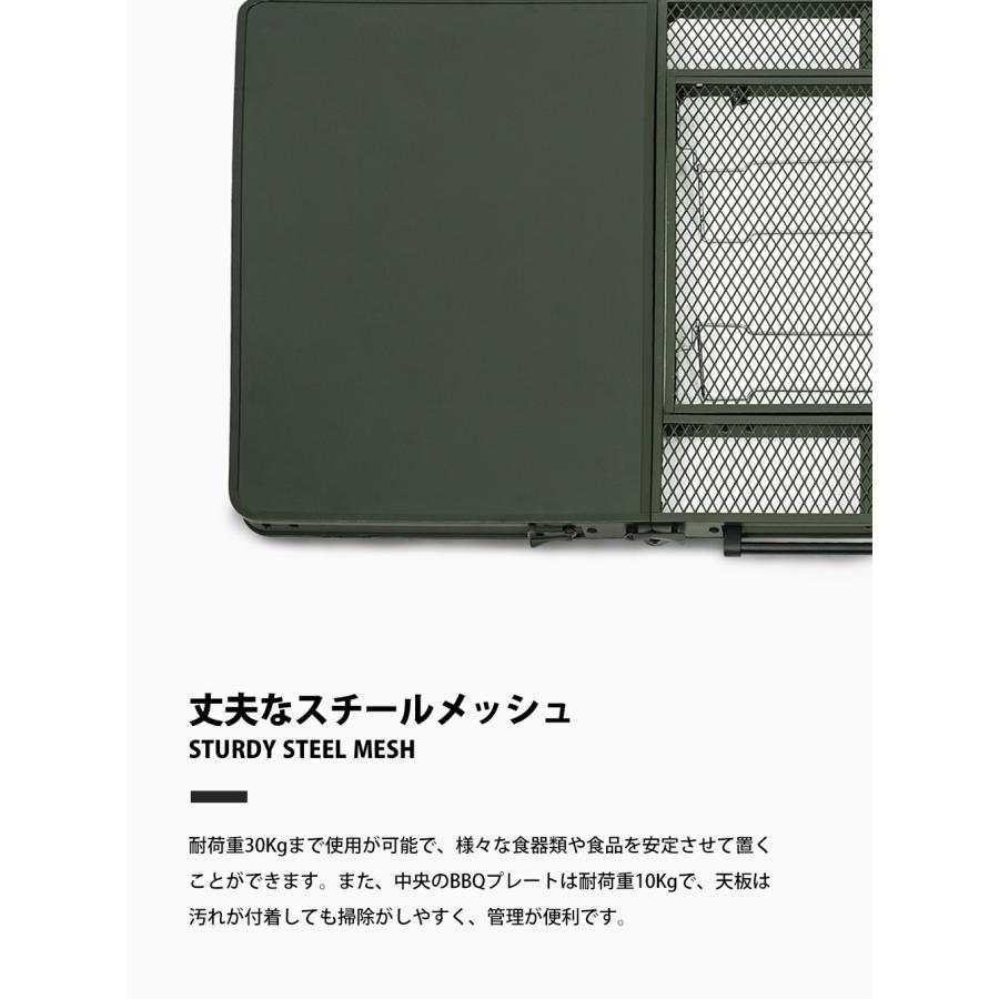 KZM OUTDOOR  アウトドア ワイルドフィールド 3折りたたみBBQテーブル コンパクト 収納袋 オリーブカーキ 便利 イベント 夏 フェス レジャー テーブル k23t3u07 |  | 06
