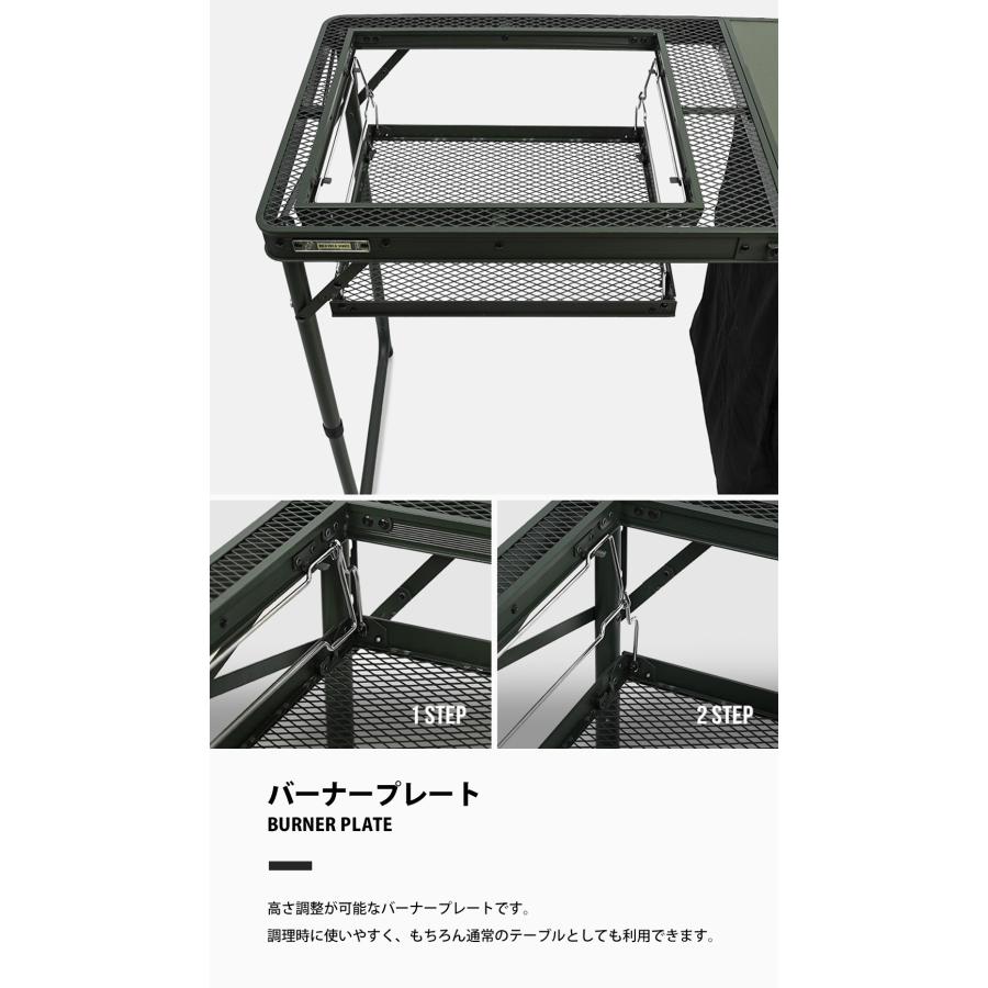 KZM OUTDOOR KZM アウトドア ワイルドフィールドキャビネットキッチンテーブル 折りたたみ コンパクト アウトドア キャンプ 収納袋 オリーブカーキ  k23t3u08 |  | 04