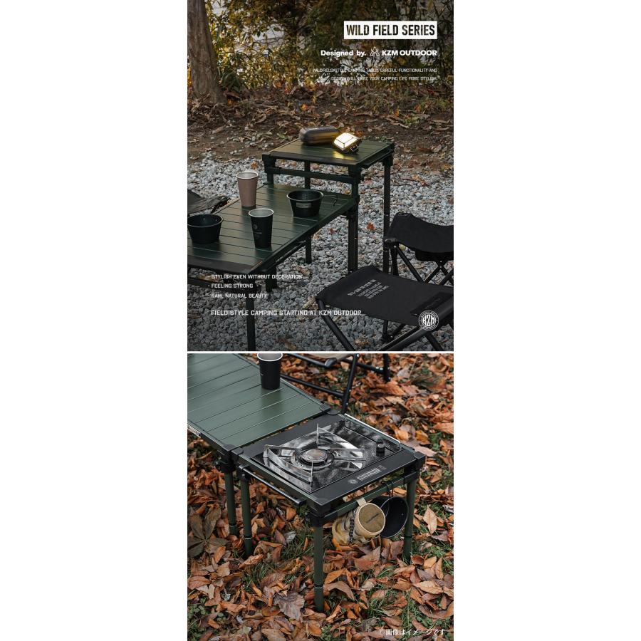 KZM OUTDOOR カズミ アウトドア フィールドトップストーブテーブル オリーブカーキ 折りたたみ 3段階 コンパクト 収納 アウトドア キャンプ 収納袋 イベント |  | 13