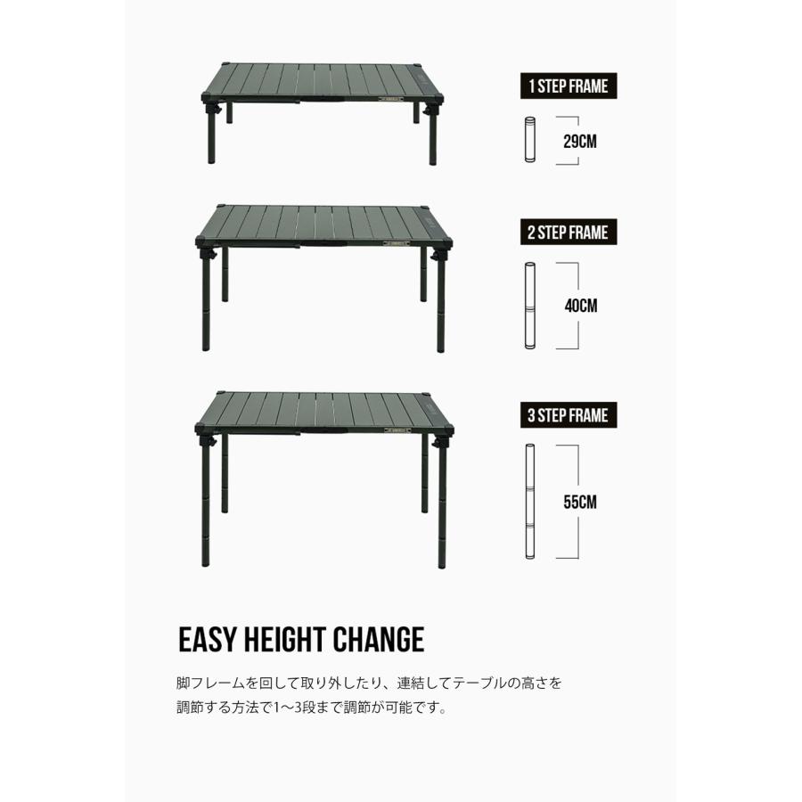 KZM フィールドトップテーブル Sサイズ 折りたたみ 3段階 コンパクト 収納 アウトドア キャンプ 収納袋 便利 イベント 夏 フェス レジャー 防災 避難用 おしゃれ |  | 12