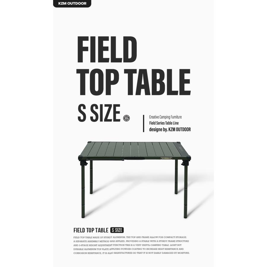 KZM フィールドトップテーブル Sサイズ 折りたたみ 3段階 コンパクト 収納 アウトドア キャンプ 収納袋 便利 イベント 夏 フェス レジャー 防災 避難用 おしゃれ |  | 01