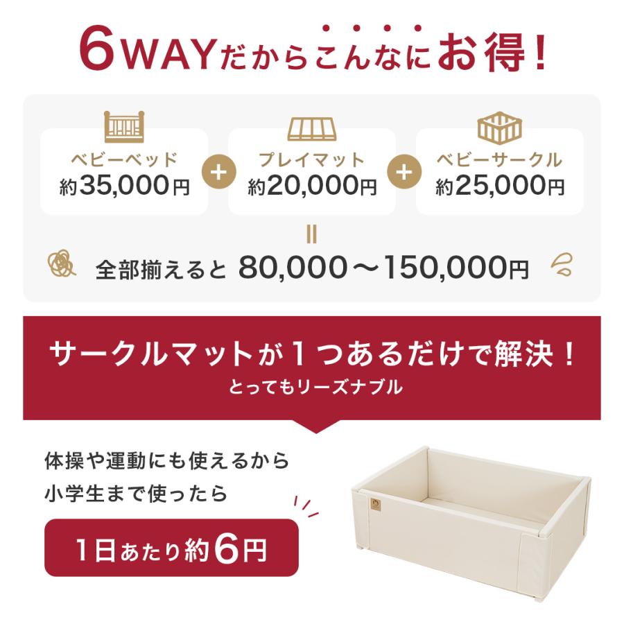 抗菌 サークルマット 120×140×40cm ベビーサークル 折りたたみ プレイマット 防水 ベビーマット プレイヤード 大きい 赤ちゃん ベビー 子供 キッズ 簡単 |  | 07