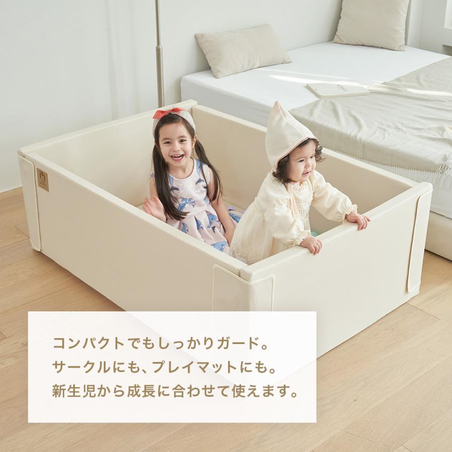プレイマット ベビーサークル サークルマット 抗菌 サークルマット 88×128×44cm ベビーサークル 折りたたみ プレイ