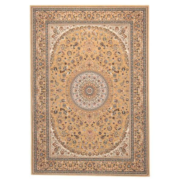 ラグマット 絨毯 約200cm×250cm ベージュ 長方形 トルコ製 高耐久 ウィルトン織 ローサマルカンド リビング ダイニング