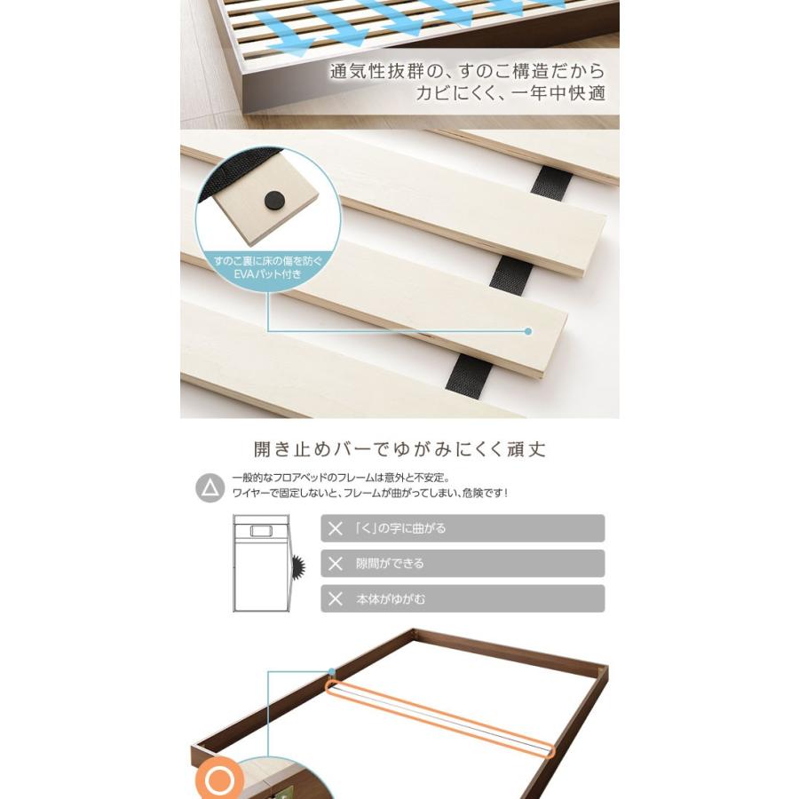 パンチホールカメラ ベッド 低床 ロータイプ すのこ 木製 コンパクト ヘッドレス シンプル モダン ブラウン シングル ベッドフレームのみ