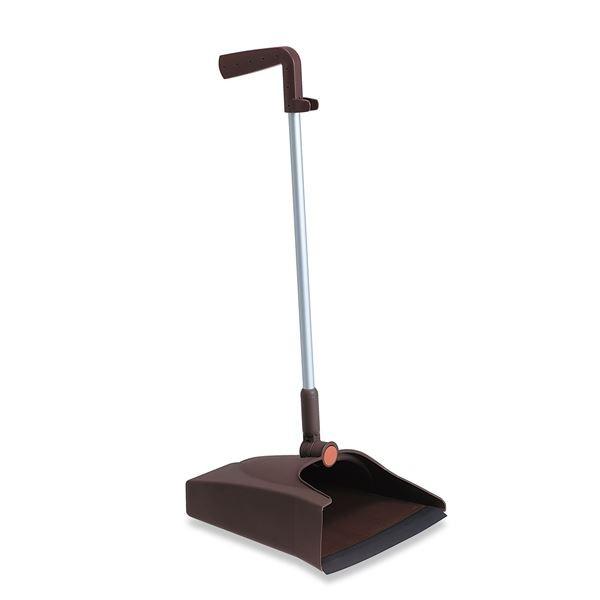 掃除用品 | (まとめ) 2Way チリトリ/掃除用品 (ブラウン) 掃き掃除 溝掃除 (家庭用 業務用 施設 店舗)(×3)