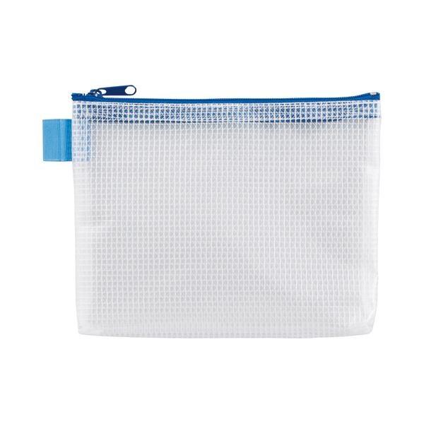 (まとめ)TANOSEE メッシュケース B6タテ170×ヨコ210mm 青 1(20枚)(×3)