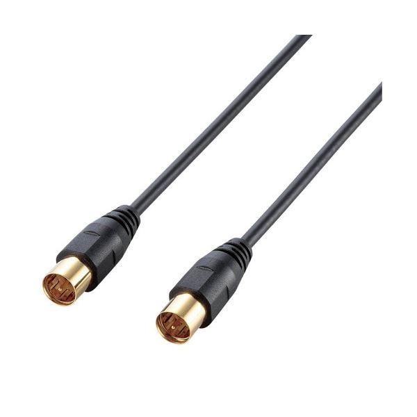 (まとめ) エレコム アンテナケーブルストレートストレート 3m ブラック AVATSS30BK 1本 (×10)