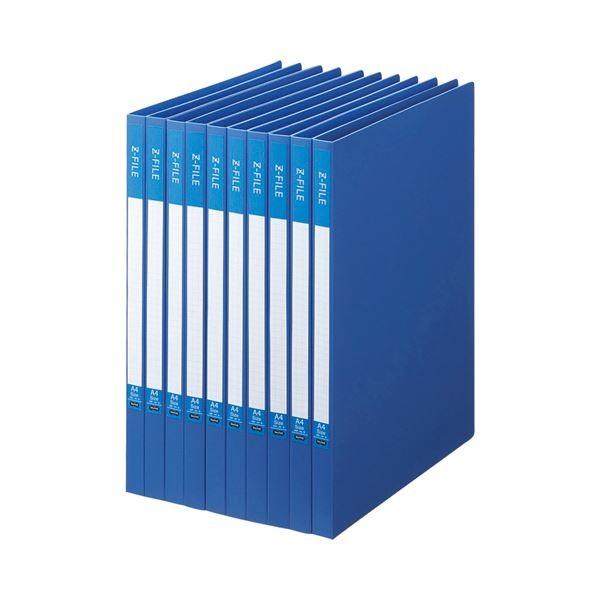 最新のデザイン 背幅17mm 100枚収容 A4タテ Zファイル(再生PP表紙) TANOSEE (まとめ) ブルー (×10) 1(10冊) クリアファイル