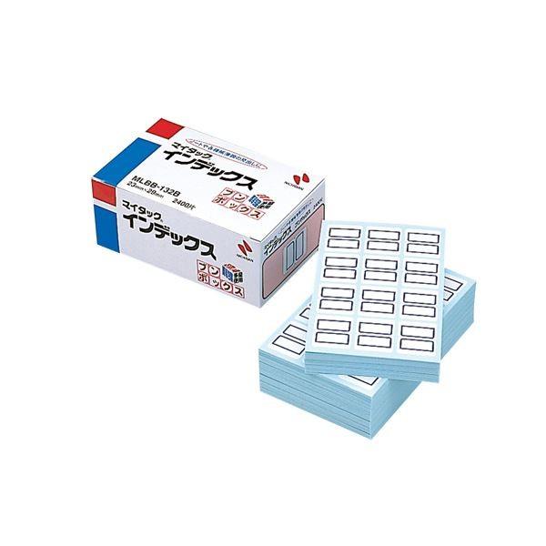 インデックス:(まとめ) ニチバン マイタック インデックス ブンボックス 中 23×29mm 青枠 業務用パック MLBB132B 1パック(2400片：12片×200シート) (×10)