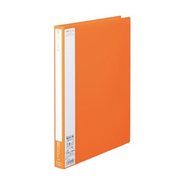 (まとめ) キングジム ユーズナブルクリアーファイル A4タテ 40ポケット 背幅24mm オレンジ 133USWオレ 1冊 (×30)
