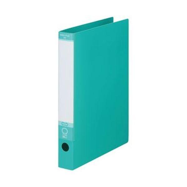 (まとめ)TANOSEE ワンタッチ開閉Oリングファイル A4タテ 2穴 220枚収容 背幅40mm グリーン 1(10冊)(×5)