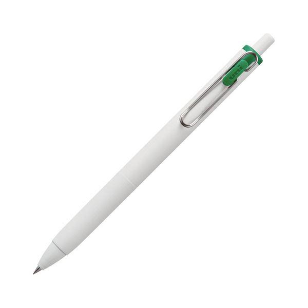 オリジナル  (軸色：オフホワイト) グリーン 0.5mm ワン ユニボール ゲルインクボールペン (まとめ)三菱鉛筆 UMNS05.6 (×5) 1(10本) 万年筆