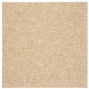 (12個セット) 吸着 タイルマット タイルカーペット 45×45cm ベージュ 4枚入 洗える 防傷 防汚 レック ぴたQ リビング