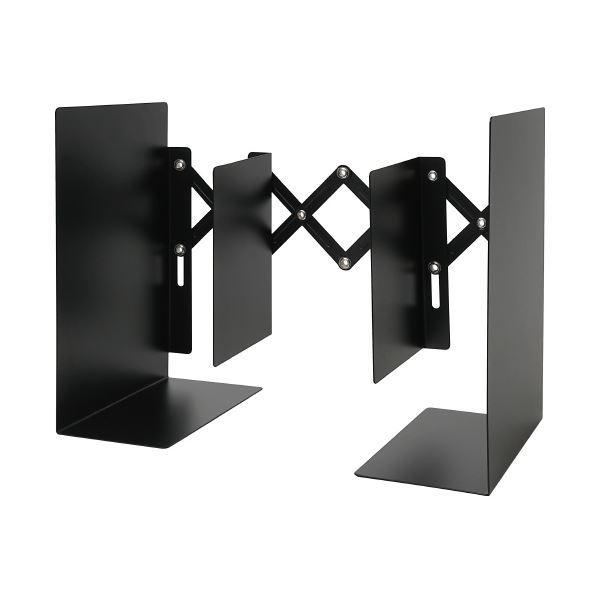 (まとめ) カール事務器 ブックエンド ブラック ALB77K (×3)