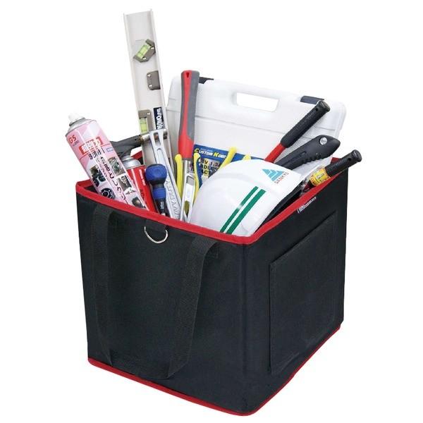 (まとめ)DBLTACT 折りたたみ式バケット/収納用具 (ファスナー式/Lサイズ) DTFL (業務用/DIY/日曜大工)(×20)