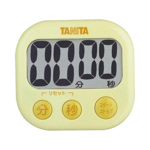 (まとめ) タニタ でか見えタイマー イエロー TD384YL 1個 (×10)