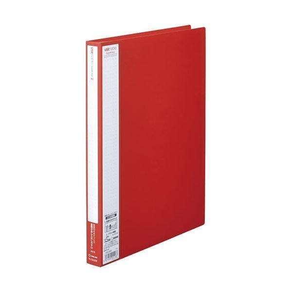 (まとめ) キングジム ユーズナブルクリアーファイル A4タテ 40ポケット 背幅24mm 赤 133USWアカ 1冊 (×30)