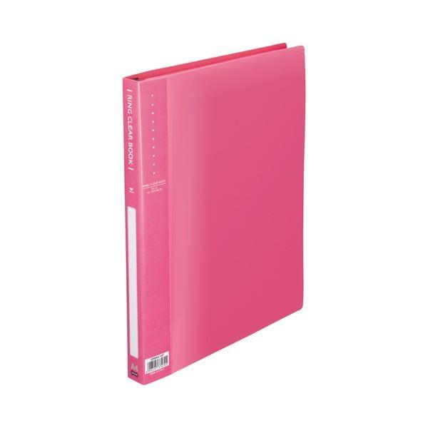 2022高い素材  A4タテ リングクリヤーブック(クリアブック) TANOSEE (まとめ) 30穴 (×30) 1冊 ピンク 背幅25mm 10ポケット付属 クリアファイル