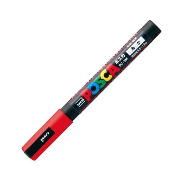 【SALE】 細字丸芯 ポスカ 水性マーカー 三菱鉛筆 (まとめ) 赤 (×50) 1本 PC3M.15 万年筆