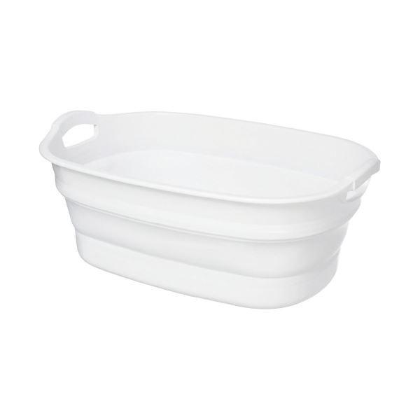 日用雑貨 (まとめ)伊勢籐 ソフトタブワイド 23L ホワイト(×10) 売れ済公式店 家具、インテリア 伊勢藤 タブ グリーン 23L ソフトタブプラス_日本製_コンパクト収納_水抜き栓付き I-563-2