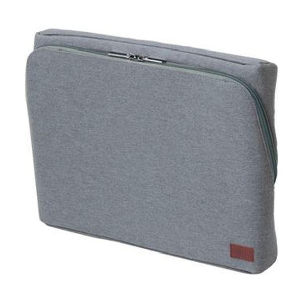 (まとめ)ソニック ユートリム スマ・スタ立つバッグインバッグ ワイドA4 グレー UT1905GL 1個(×3)