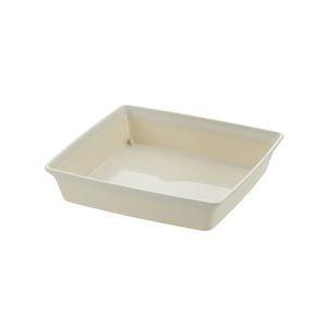 (60個セット) 鉢皿/受け皿 (8号 正方形 ホワイト) 約幅17.5cm 日本製 リッチェル フォーレ スクエアプレート (植木鉢)