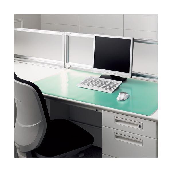 デスクマット | ライオン事務器 デスクマット 再生塩ビ製ノングレア仕上 ダブル(グリーンマット付) 約600×450×1.5mm MPRM 1(20枚)