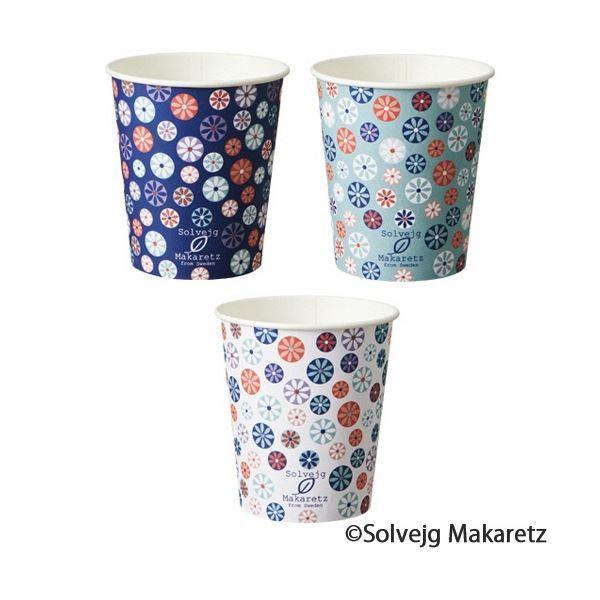 (まとめ) TANOSEE 紙コップ MosaicFloral(モザイク フローラル) 205ml(7オンス) 1(400個：80個×5パック) (×3)