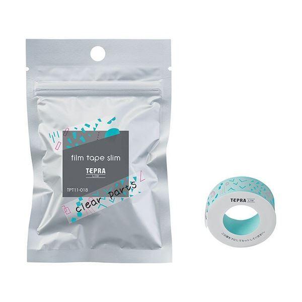 (まとめ) キングジム テプラ Lite フィルムテープ 11mm クリア パーツ/黒文字 TPT11018 1個 (×30)